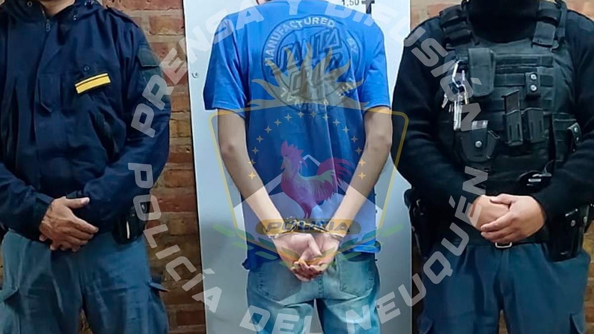 El detenido tiene 21 años y quedó a disposición de la Justicia. Fuente (Policía de Neuquén)