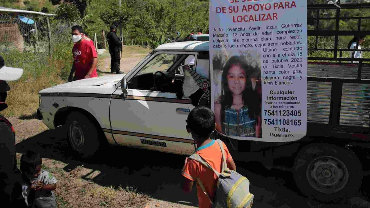 El cuerpo de Ayelìn, de 13 años, fue hallado en una barranca en Tixtla. Foto: José Luis de la Cruz