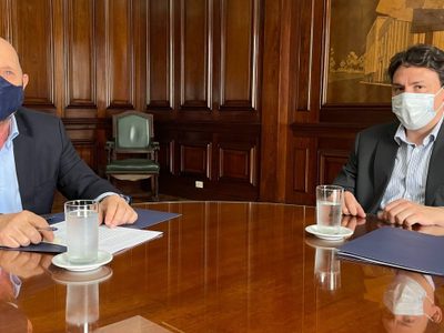 Federico Basualdo y Gildo Insfrán acordaron obras de energía eléctrica