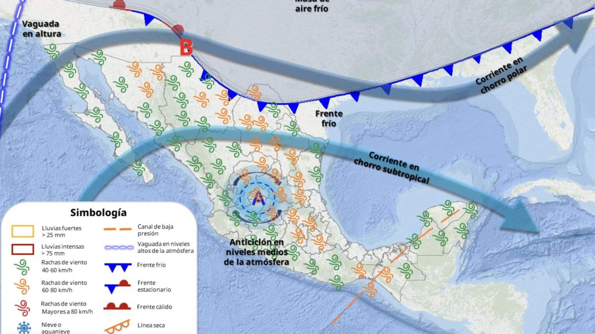 Mapa de previsión del clima del martes 15 de abril
