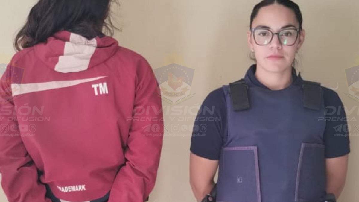 La mujer detenida por robo. Fuente: (Policía de Neuquén)