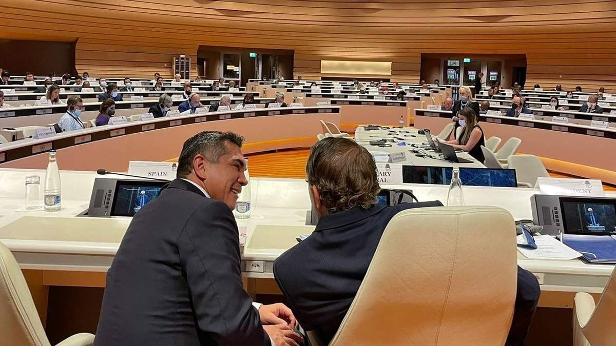 Alejandro Moreno en la sede de la ONU en Ginebra