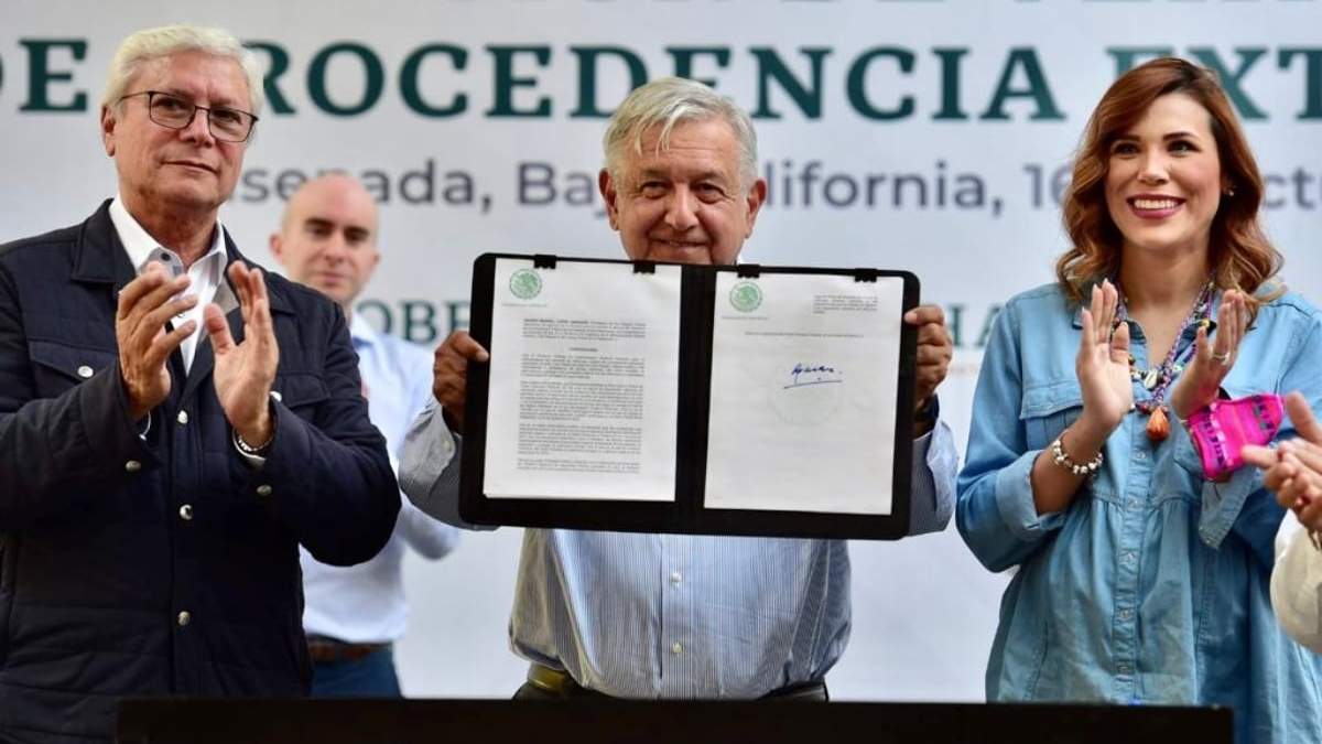 Jaime Bonilla, el presidente López Obrador y Marina del Pilar Ávila Olmeda