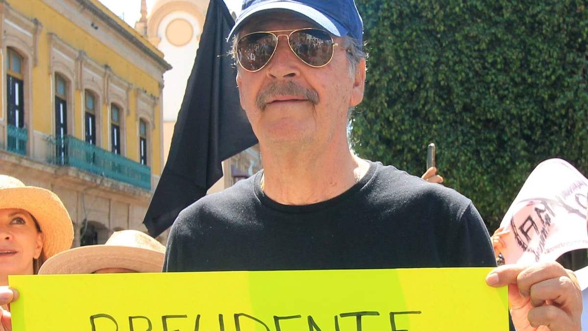 Vicente Fox, en una manifestación en 2019