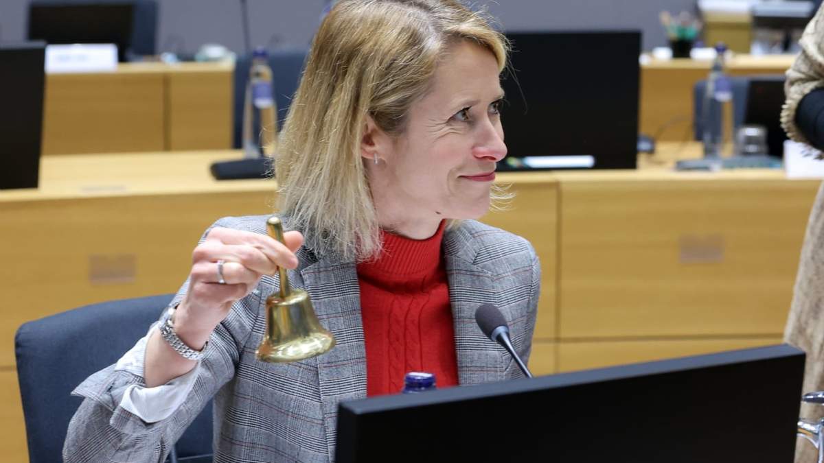 La Alta Representante de la Unión Europea para Política Exterior, Kaja Kallas, al inicio del Consejo de Asuntos Exteriores (CAE) que se celebra este jueves en Bruselas