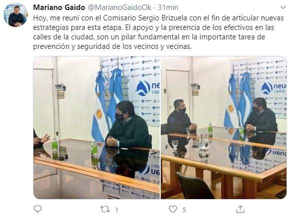 Tuit de Mariano Gaido