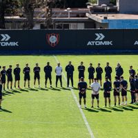 El plantel de San Lorenzo fue a La Bombonera a despedir a Russo