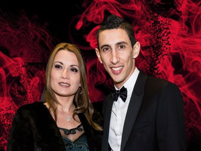 Una velada muy romántica: las acarameladas postales de Jorgelina Cardoso y Ángel Di María