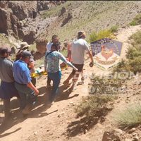 Policías de Varvarco rescataron a una turista lesionada en el sector de Los Tachos