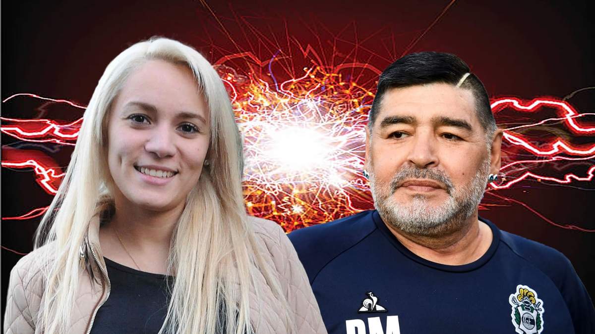 Rocío Oliva y Diego Maradona. Fuente: (Minuto Neuquén)