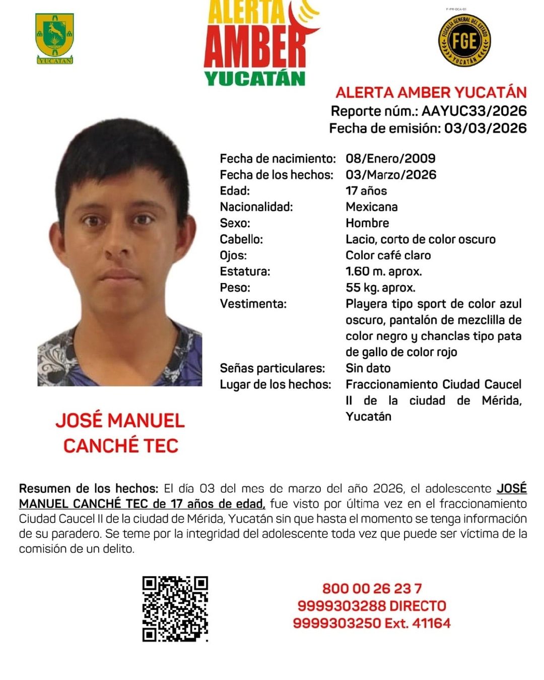 Alerta Amber Yucatán