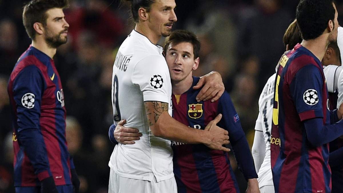 Zlatan y Messi. Fuente: (Instagram)