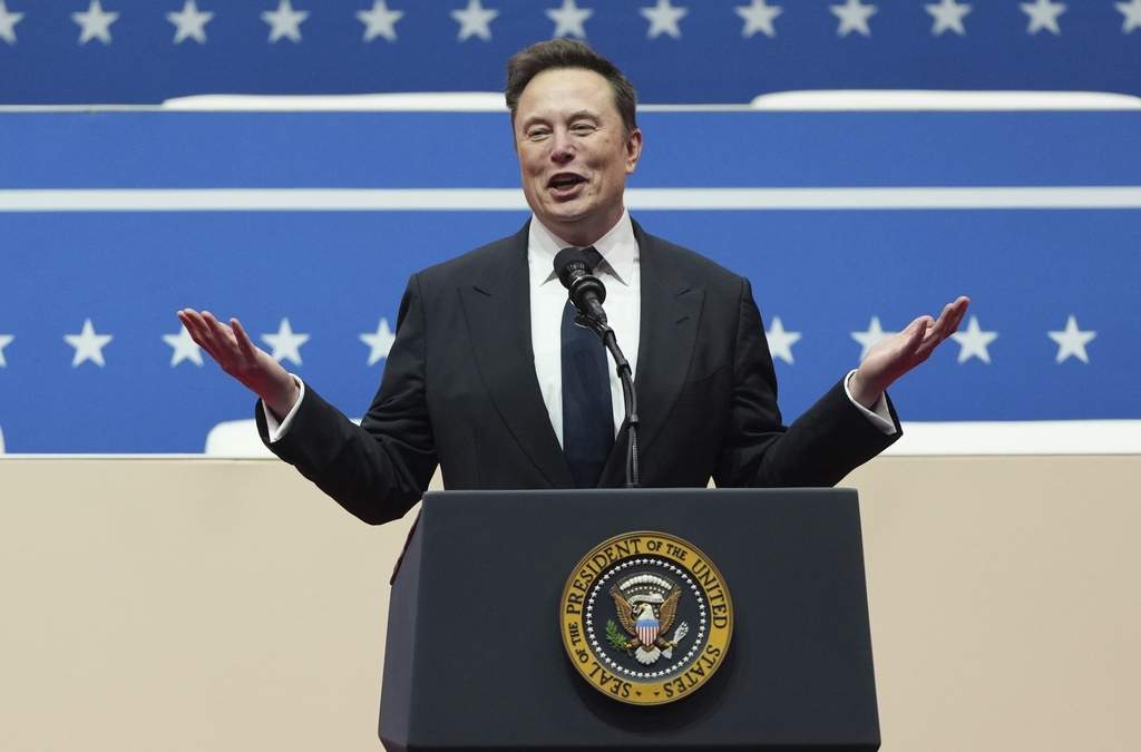 Elon Musk en el acto de investidura de Trump