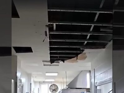 Se derrumbó el cielorraso de la cocina del Hospital Castro Rendón