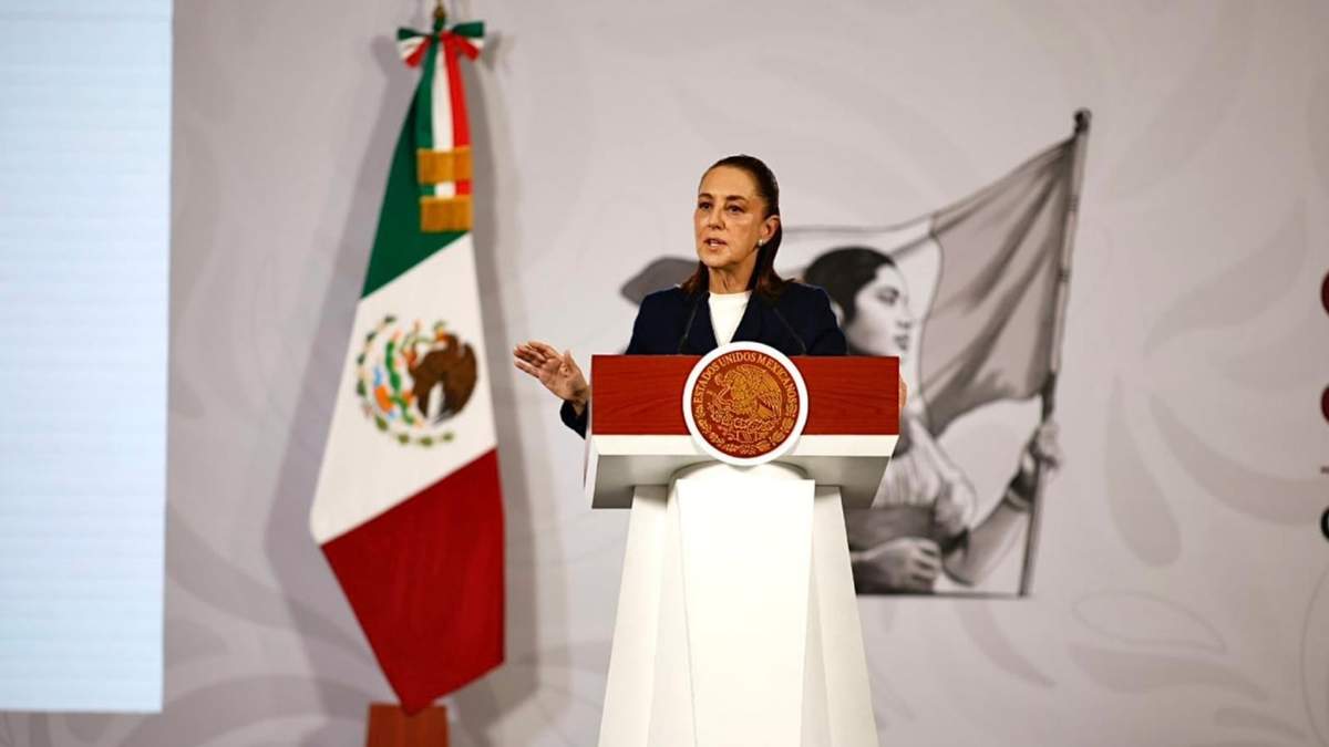 La presidenta Claudia Sheinbaum en la mañanera
