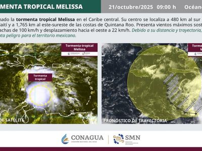 La tormenta tropical Melissa se forma en el Caribe y va rumbo Haití