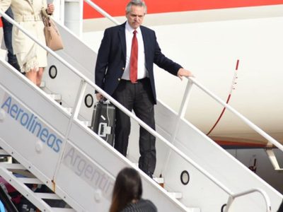 Así fue el particular recibimiento a Alberto Fernández en San Juan
