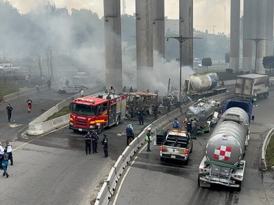 Así fue el momento exacto de la explosión de una pipa de gas en Iztapalapa