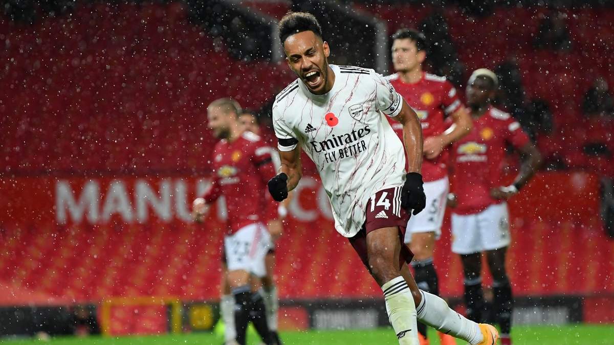 Aubameyang, autor del gol. Fuente: (Instagram)