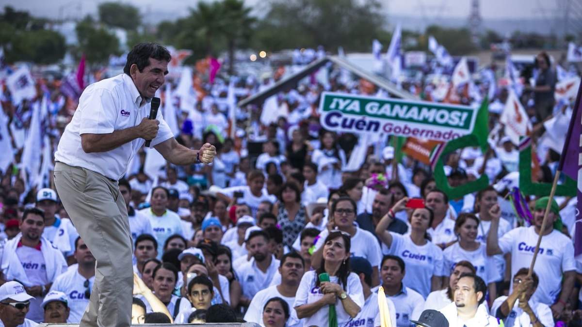 En un evento de campaña