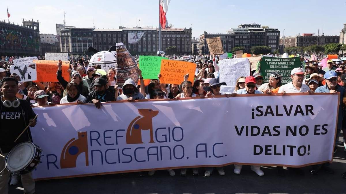 Protesta por el desalojo del refigio Franciscano