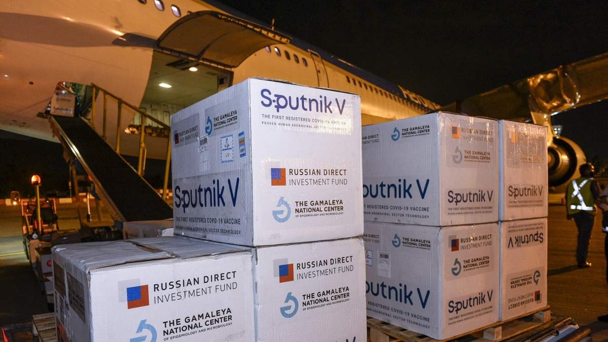 Lotes con dosis de la vacuna Sputnik V. Fuente (Twitter)