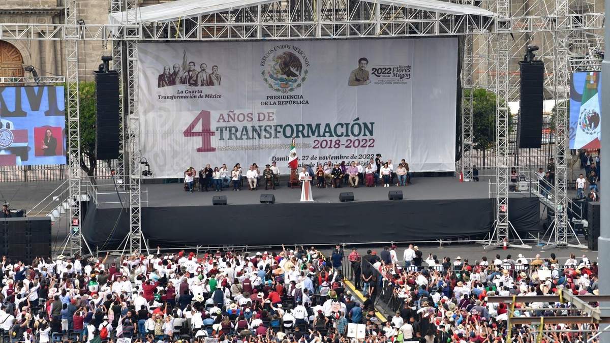 Mensaje de AMLO en el Zócalo capitalino