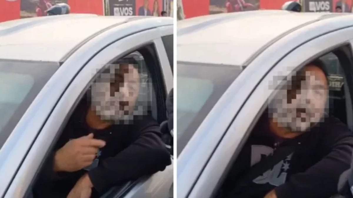 Automovilista violento en protesta de la UNCO. Fuente: (Mejor Informado)