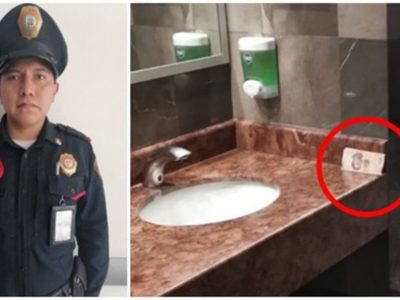 Policía resguarda fajo de billetes de 500 pesos que halló en los baños del Incan