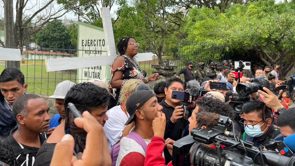 Migrantes protestan en Chiapas