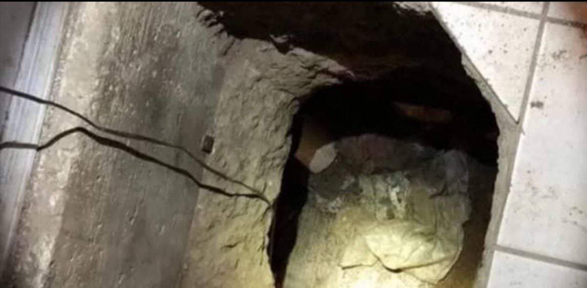 El túnel construido entre las dos viviendas de los amantes