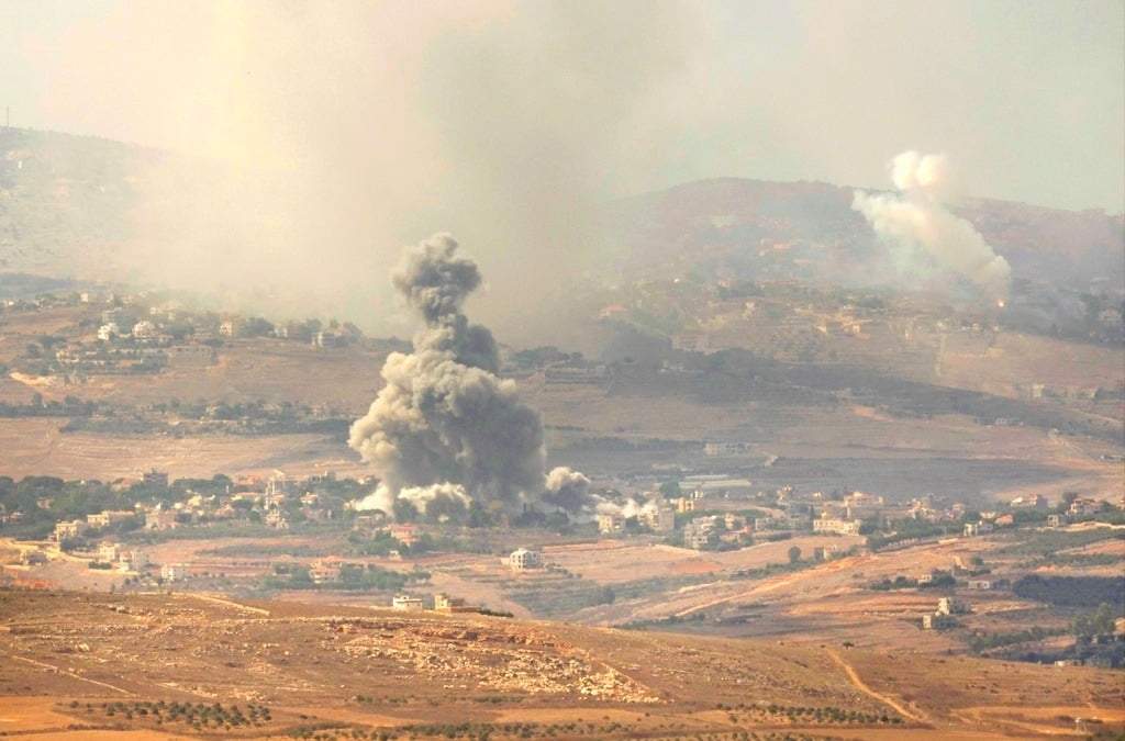 Vista del distrito Nabatiyeh, en el sur de Líbano, después de bombardeos de Israel