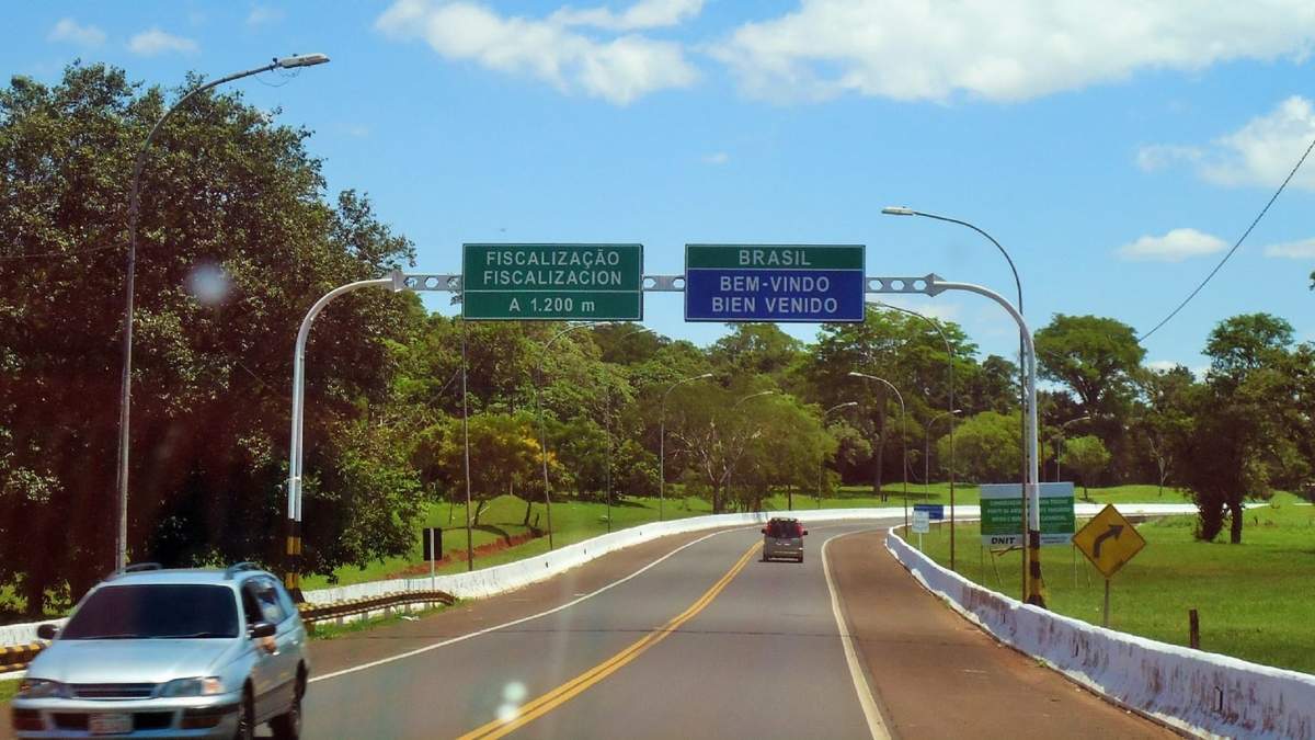 Frontera Argentina - Brasil. Fuente: (Twitter)