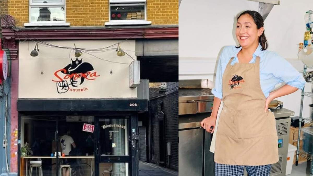 Michelle Salazar en su establecimiento Sonora Taquería en Londres.