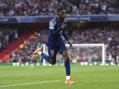 Con gol de Dembélé el PSG vence 1-0 al Arsenal en la ida de las semifinales de la Champions League