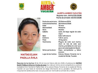 Violencia vicaria: sustraen a menor en Yucatán y FGE se resiste a activar Alerta Amber