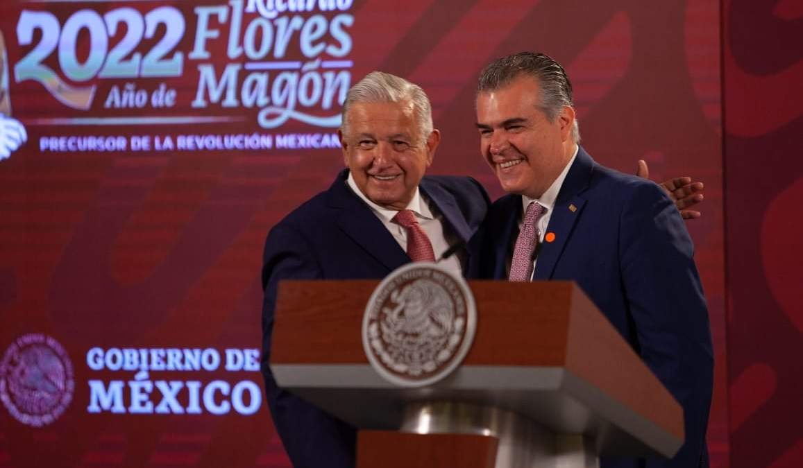 El presidente López Obrador y el presidente del CCE, Francisco Cervantes