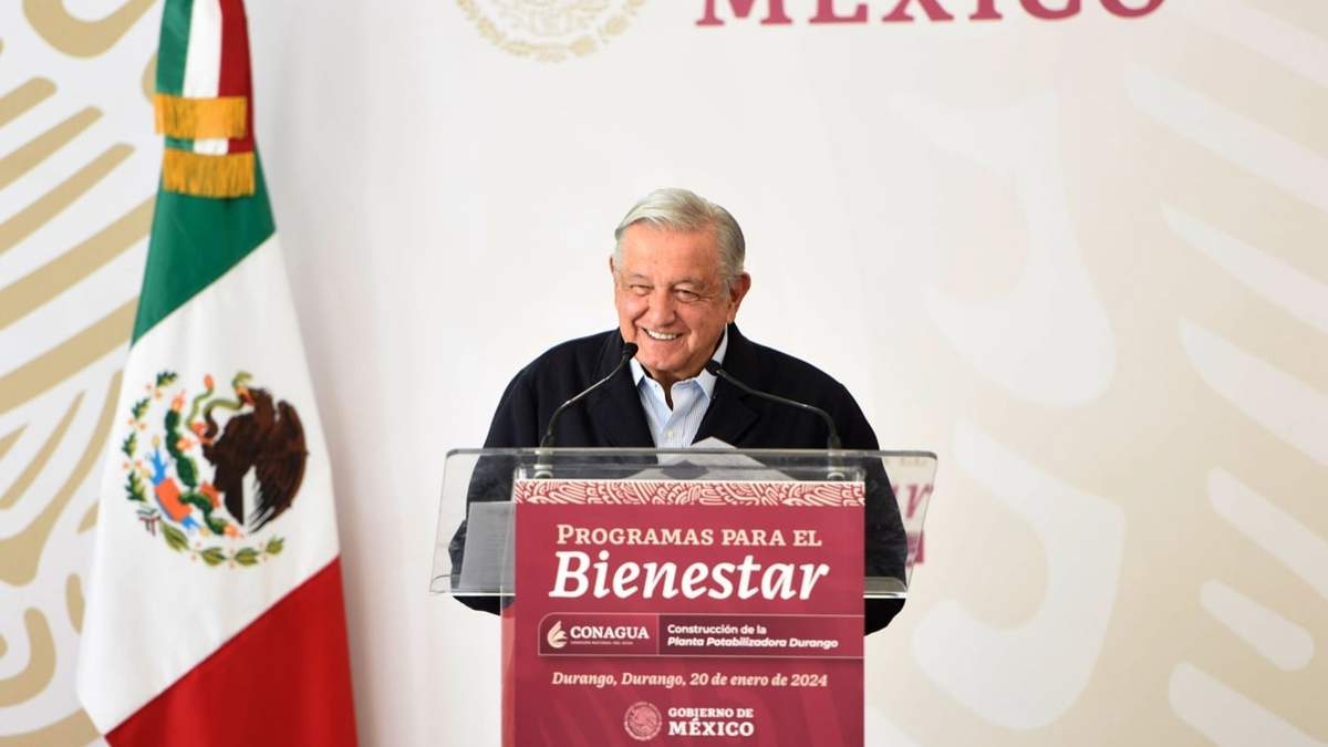 El presidente López Obrador en Durango