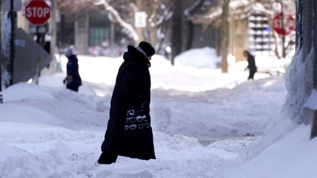 Nevadas por una tormenta invernal en Estados Unidos
