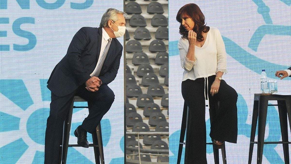 Alberto Fernández, presidente de la Nación, y Cristina Kirchner, vicepresidenta. Fuente: (Twitter)