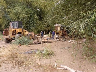 Recursos Hídricos desalojó una ocupación ilegal sobre el Río Agrio en Loncopué