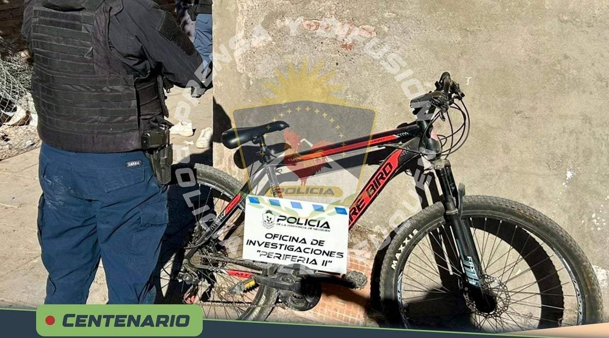 La Policía encontró la bicicleta robada. Fuente: (Policía de Neuquén)