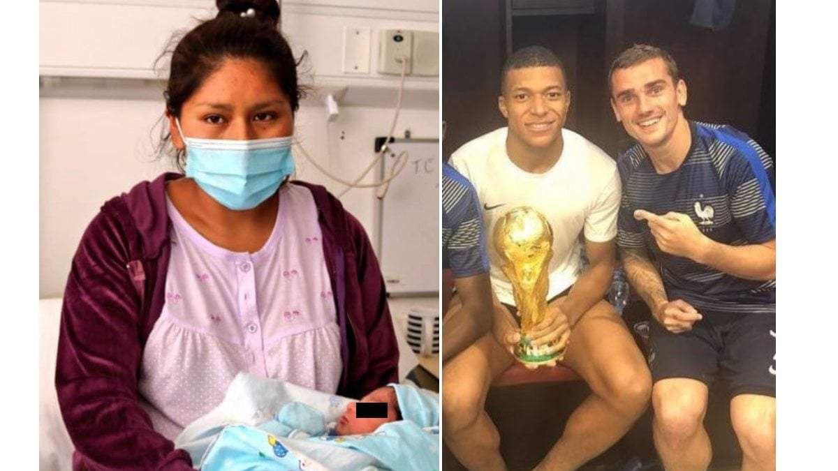 Recién nacido con el nombre de Griezmann Mbappé