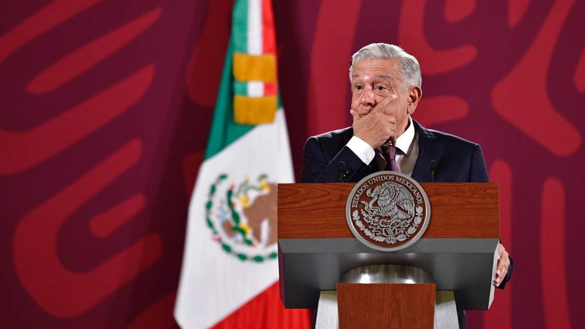 El presidente Andrés Manuel López Obrador en la conferencia de Palacio Nacional