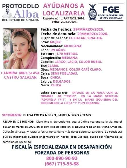 Fin de semana violento en Sinaloa: asesinan a dos policías y registran desaparición de creadora de contenido