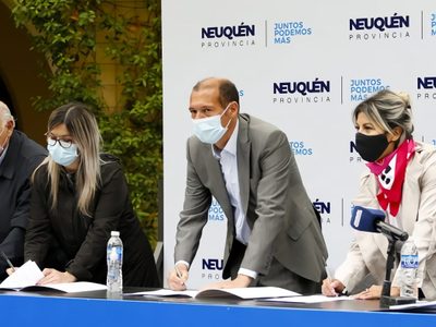 Se firmó un convenio para dos obras clave en Rincón de los Sauces