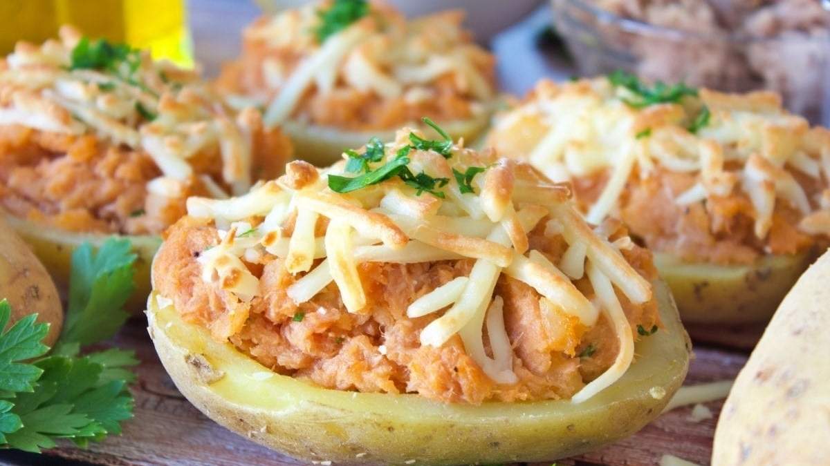 Papas gratinadas con atún. Fuente: (X)