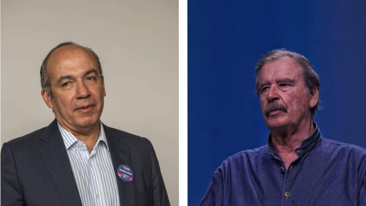 Los expresidentes Felipe Calderón y Vicente Fox