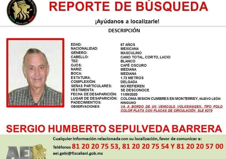 Reporte de búsqueda del profesor Sergio Sepúlveda