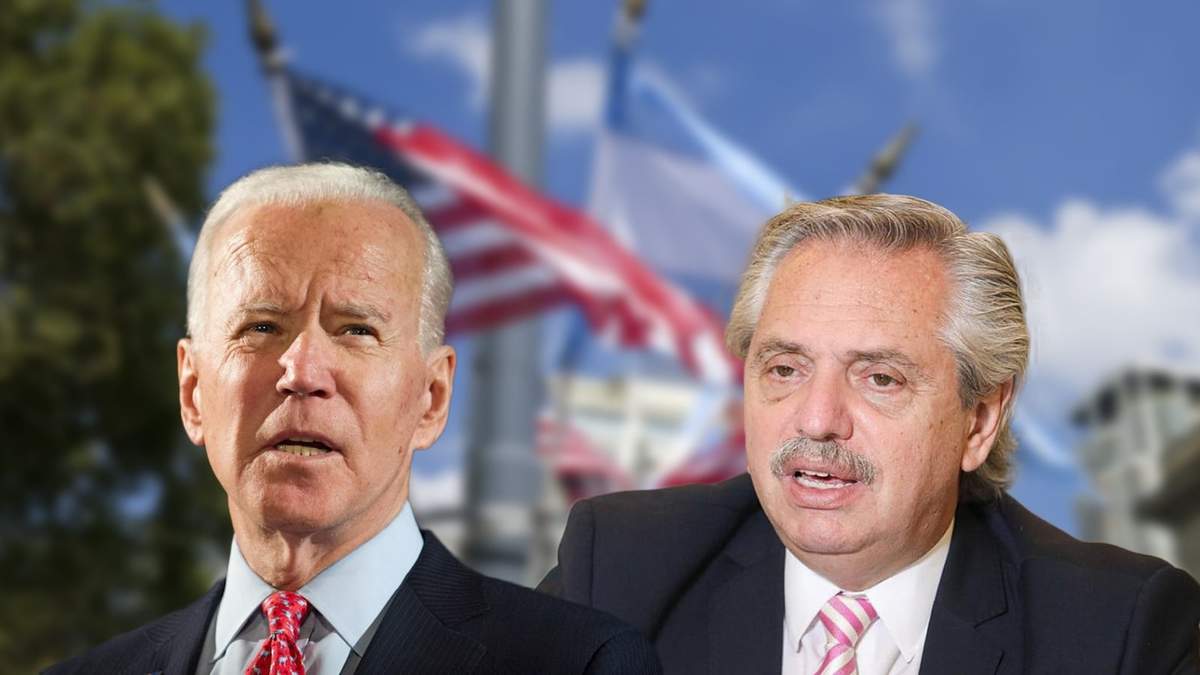 Los presidentes Joe Biden y Alberto Fernández. Fuente: (Minuto Neuquén)